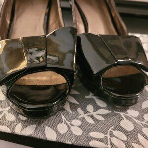 Black Patton Leather Pin Up High Heel Shoes Cutie Sexy